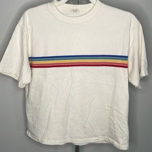 Brandi Melville via John Galt t-shirt with rainbow stripes OS